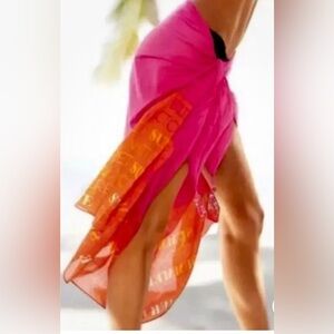 NWOT Victoria's Secret Bold Pink and Orange summer Wrap